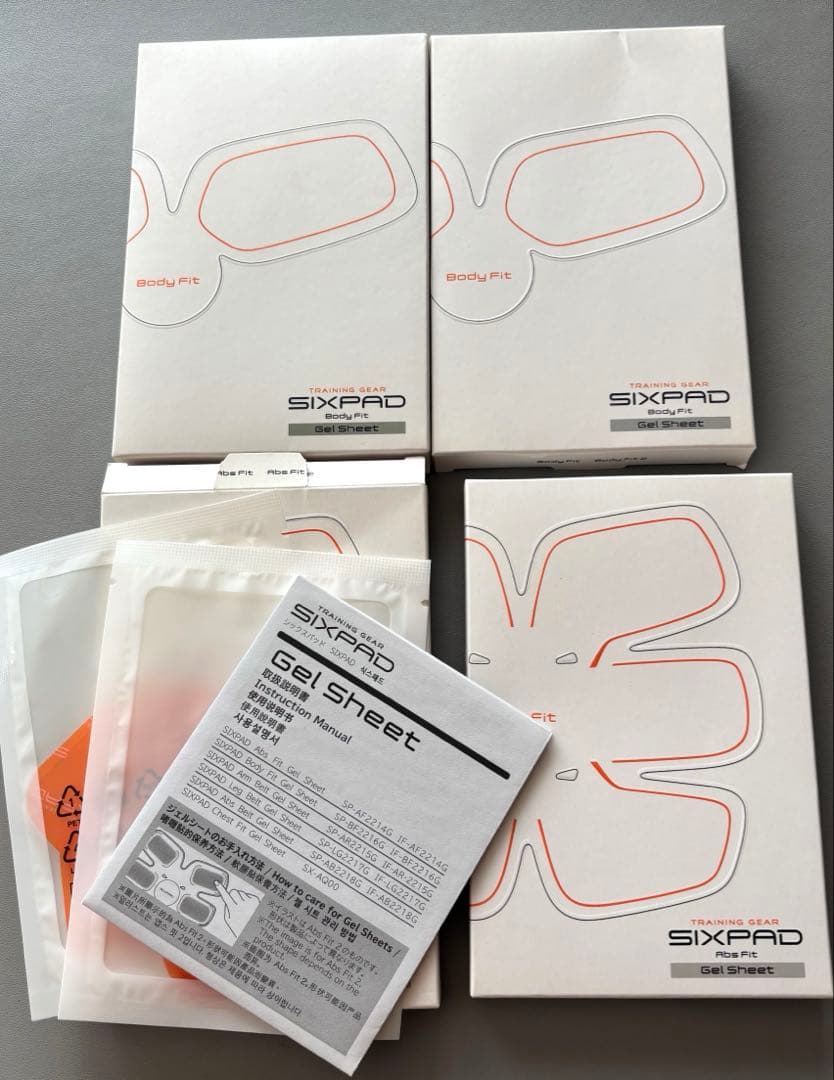 SIXPAD（シックスパッド）充電式 3点セット＋純正ジェルシート等 おまけ付き