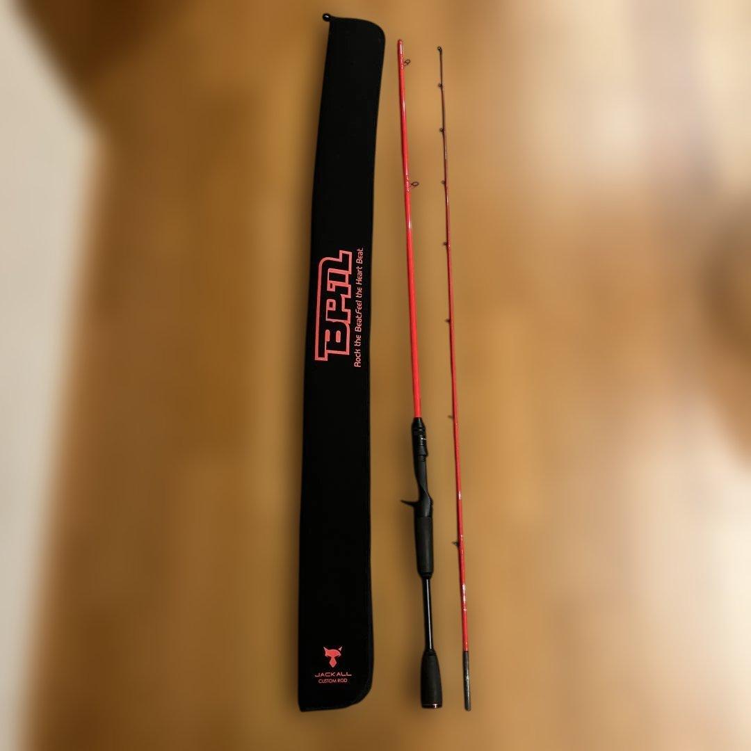 バスロッド BC-65M-2 赤 6フィート ロッドケース付き