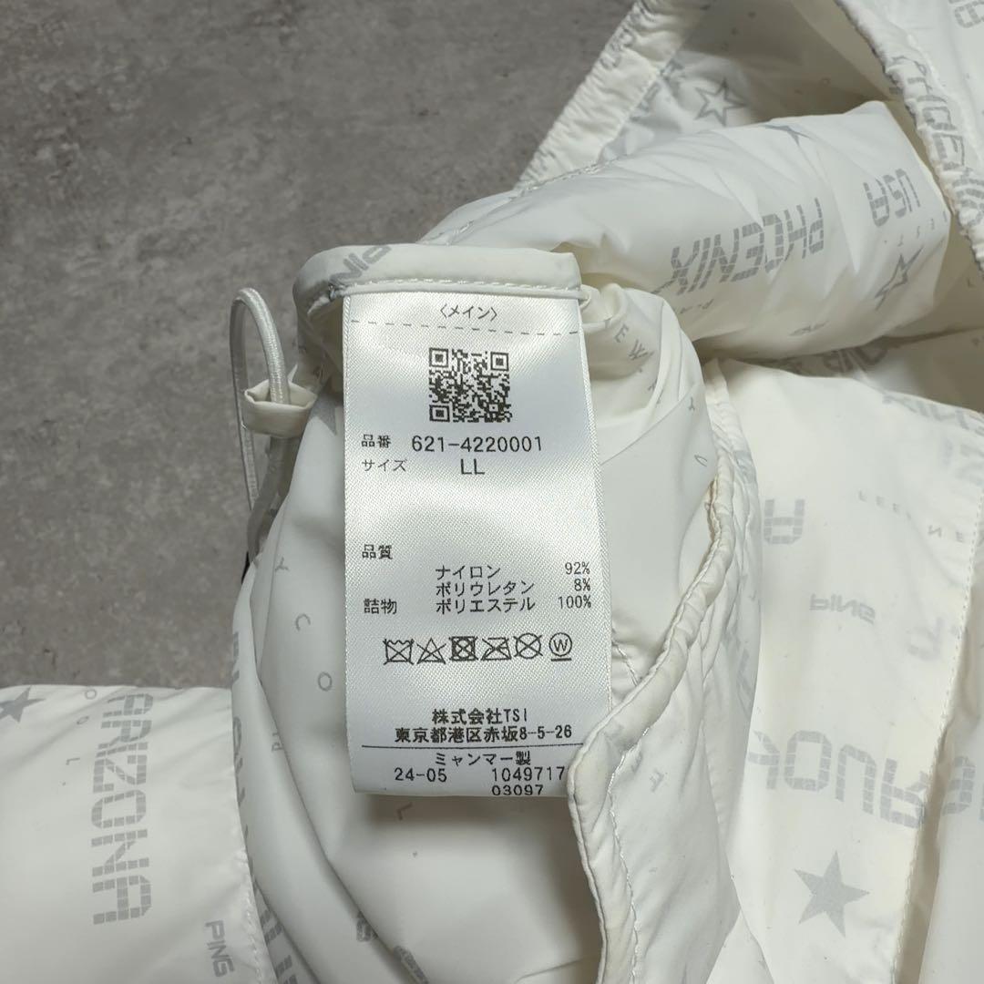 ピン PING フルジップ 中綿ブルゾン LL 中綿ダウンジャケット　ゴルフ