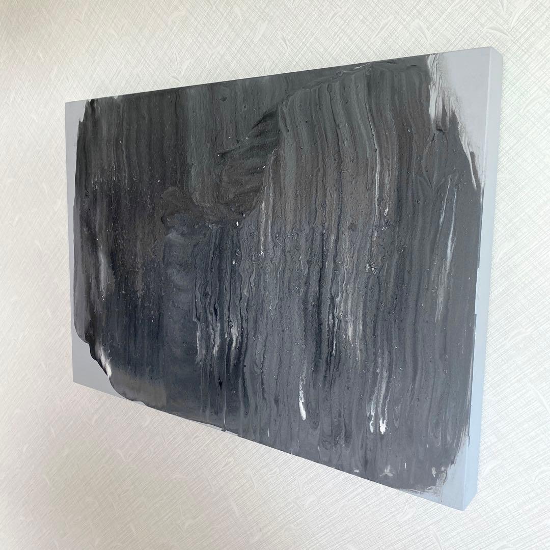 【フロイドアート ポーリングアート 絵】 インテリア 美術 アクリル グレー白黒