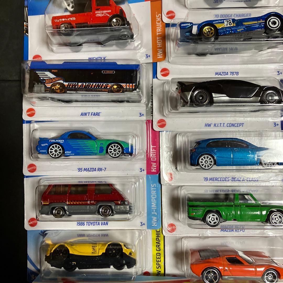 ホットウィール⭐️ロゴサインライト⚡️ベーシック国産外車色々❗️新品未開封16台セット