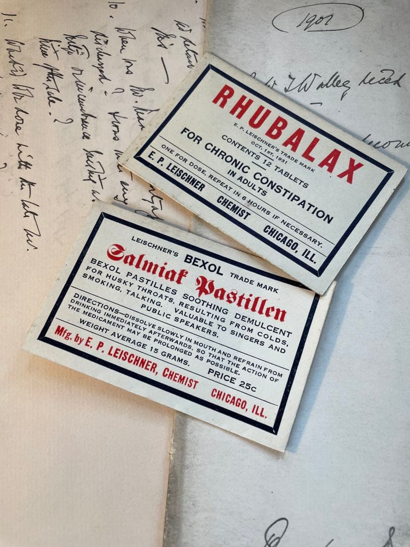 海外　薬袋　2種　計２枚　ヴィンテージ