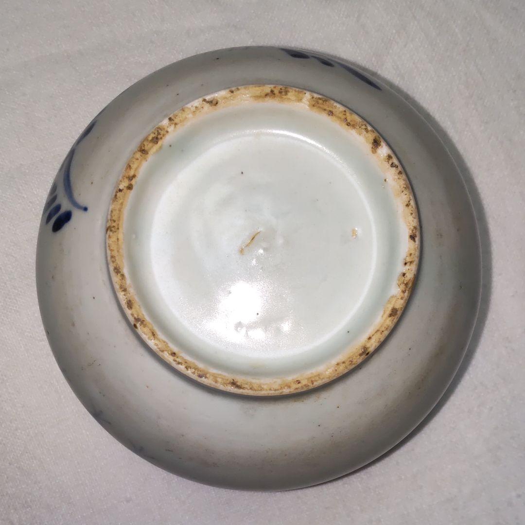 広州官窯李朝染付栗文小丸壺