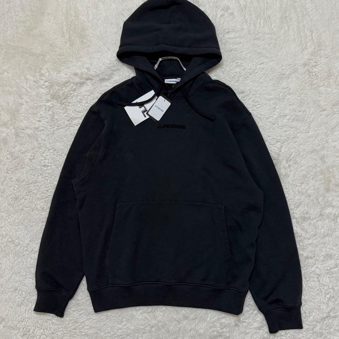 新品 J.LINDBERG 2025FW ロゴプリント パーカー M(XL相当)