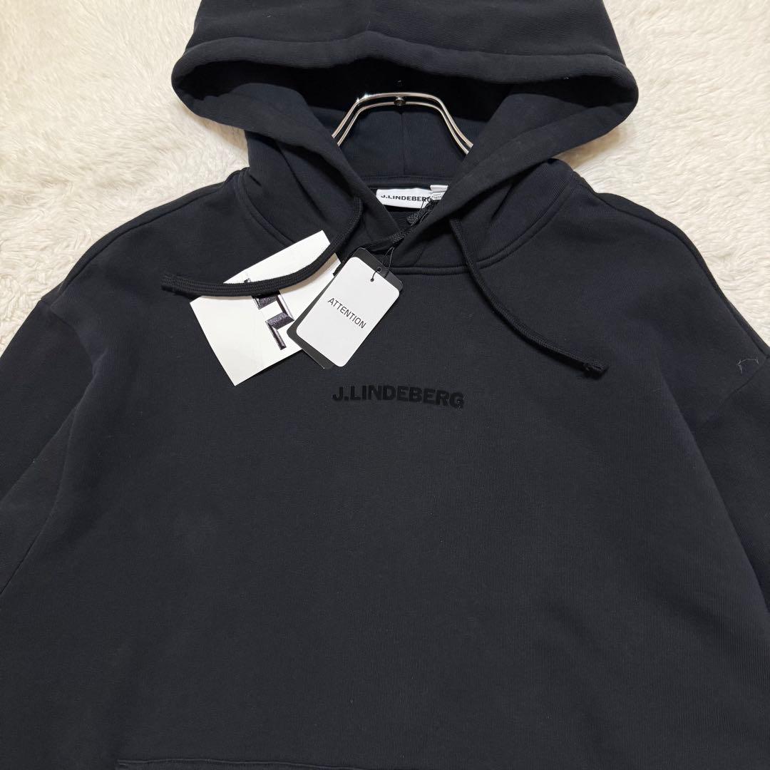 新品 J.LINDBERG 2025FW ロゴプリント パーカー M(XL相当)