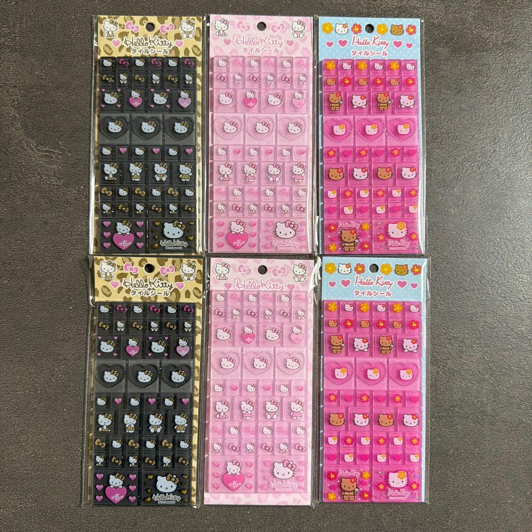 ［新品未使用］ハローキティ タイルシール 12枚セット　即日発送可能