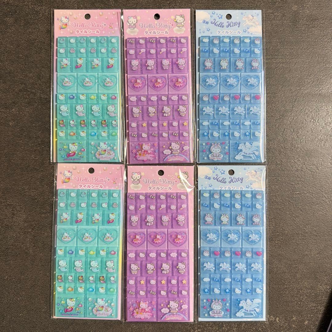 ［新品未使用］ハローキティ タイルシール 12枚セット　即日発送可能