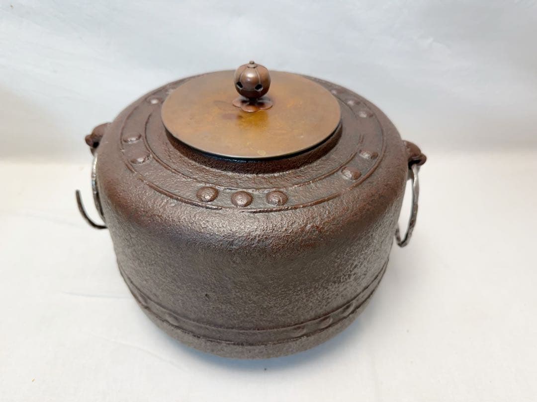 茶道具 織部 野々田商店製 風炉型 電熱器 釜2点セット 紙箱