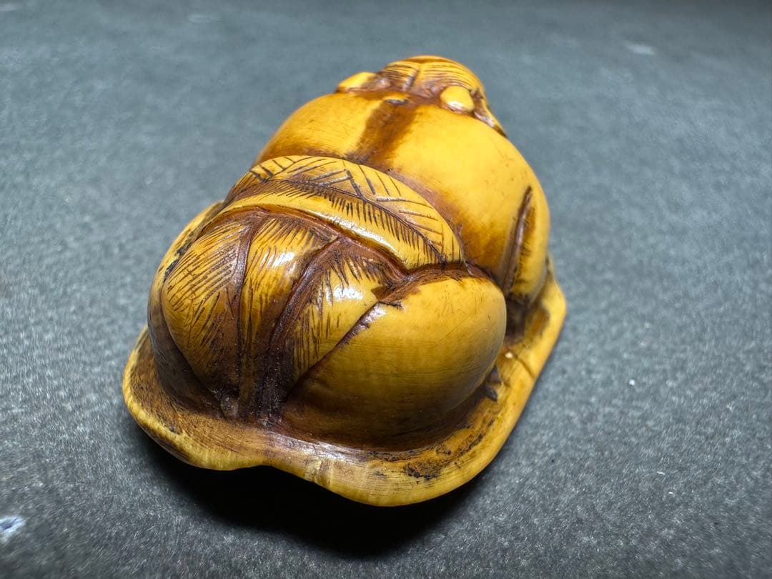 極上　鬼根付　天然素材　アンティーク　和彫　置物　骨董　飾り物　古美術品