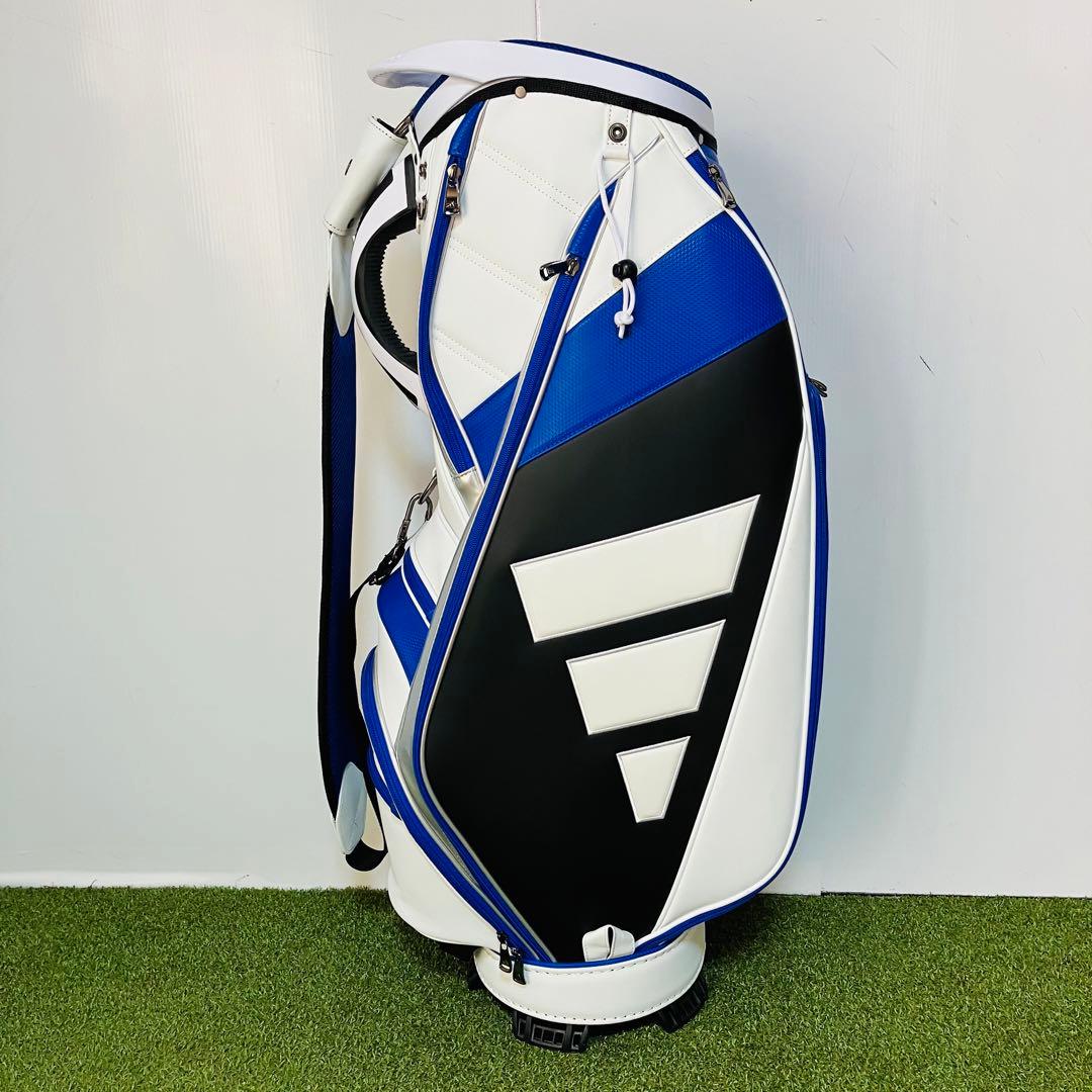 美品 アディダス adidas メンズ ゴルフ キャディバッグ 9.5型 カート