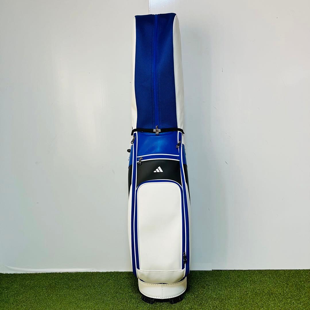 美品 アディダス adidas メンズ ゴルフ キャディバッグ 9.5型 カート