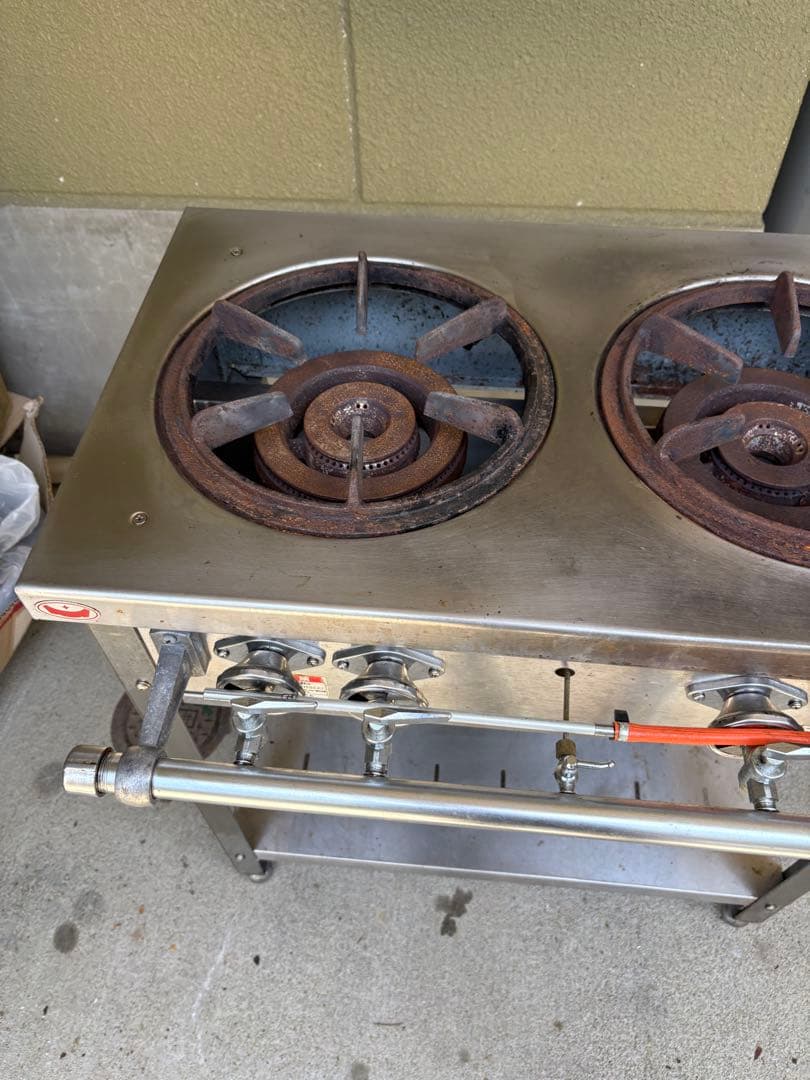 2021年製 マルゼン 2口ガステーブル LP プロパン　MGT-074DS