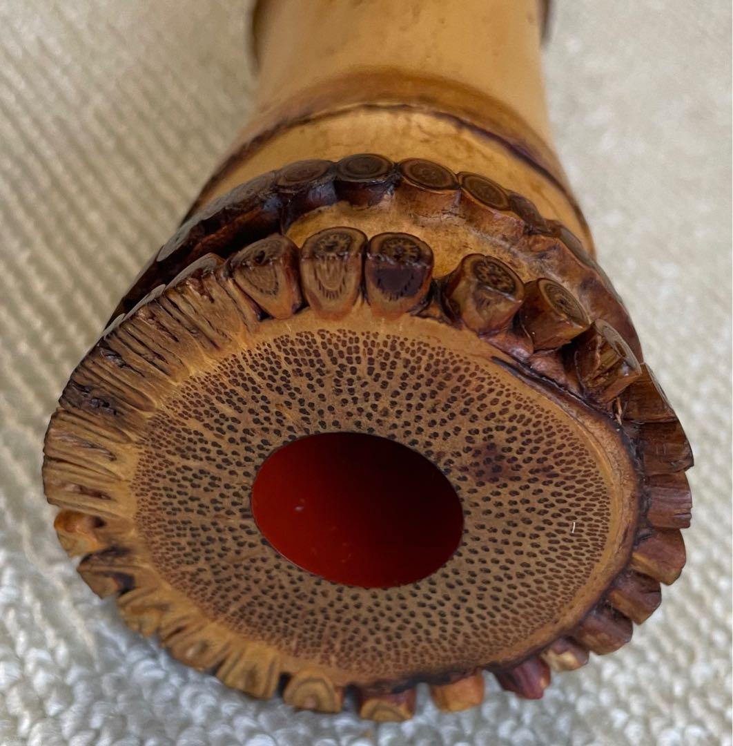 都山流尺八　一尺八寸(D)管　金唄口　精華銘四印