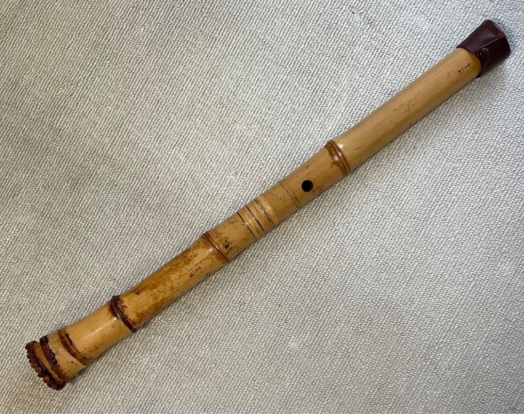 都山流尺八　一尺八寸(D)管　金唄口　精華銘四印