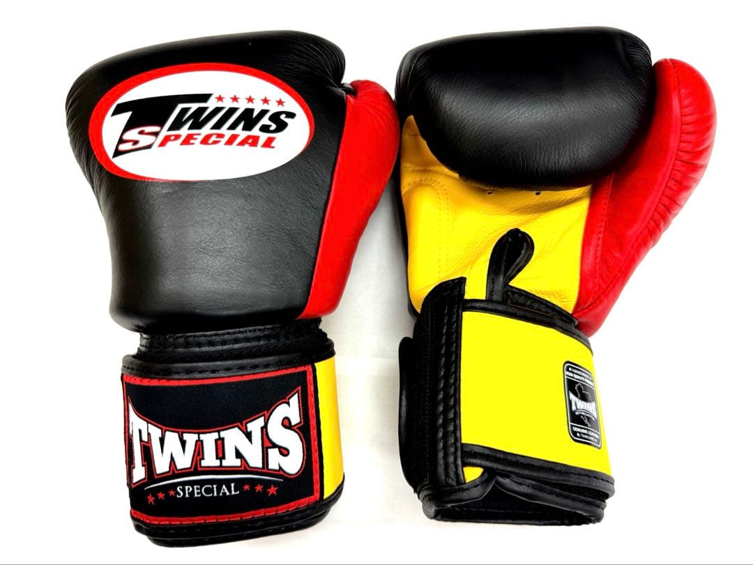 新品　TWINS グローブ 16oz 黒黄赤　本革製　ツインズ　送料込