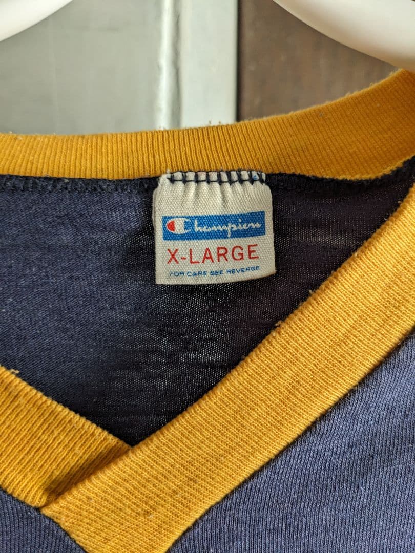 チャンピオン ヴィンテージフットボールTシャツ袖メッシュ