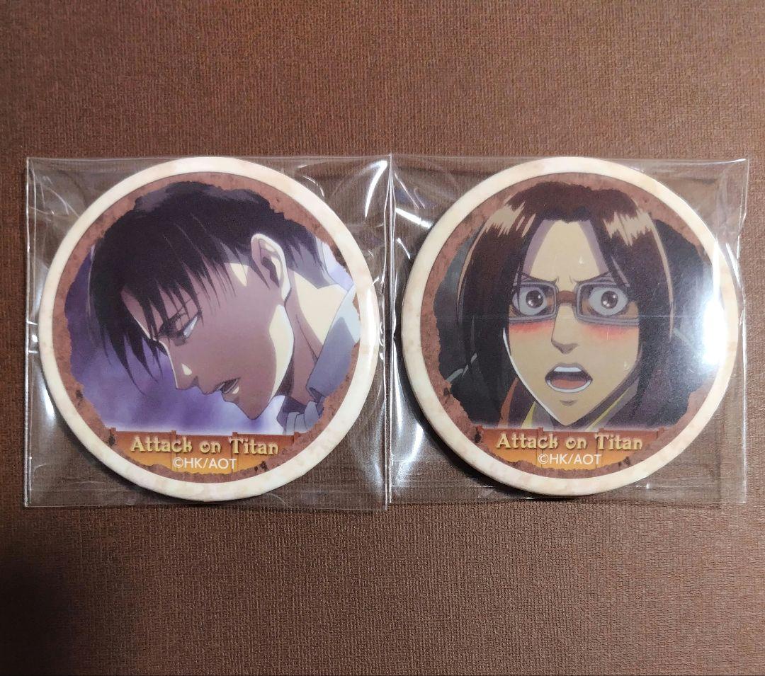 進撃の巨人 名古屋 FESTA 缶バッジ リヴァイ ハンジ