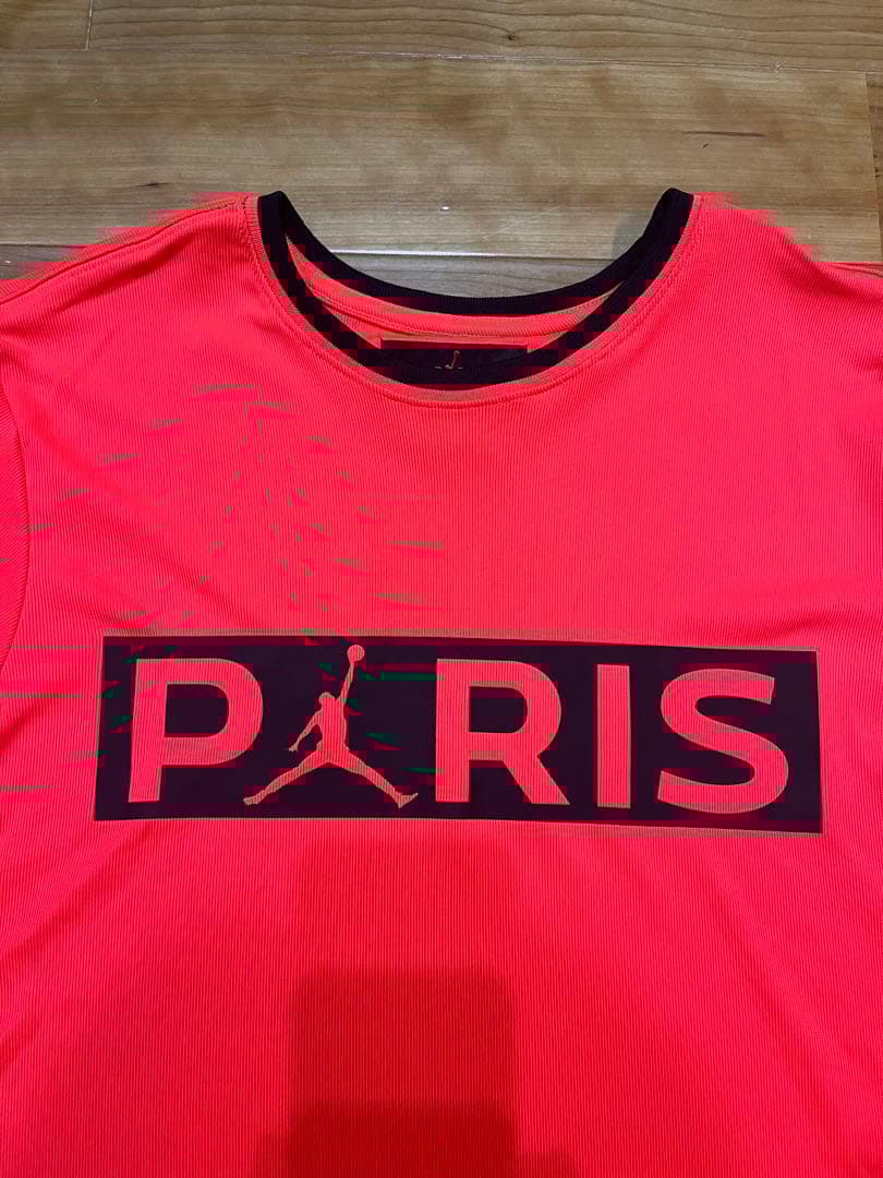 新品未　ジョーダン PARIS ジャンプマンロゴ シャツ オレンジ　Sサイズ