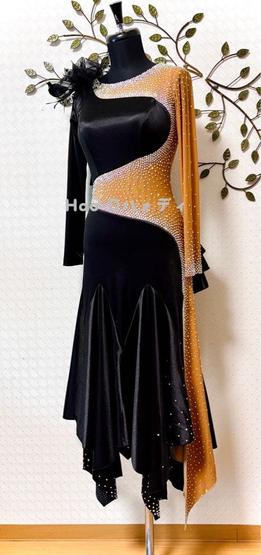 新品★ドレス★ルンバ★タンゴ★スムース★社交ダンス★競技会★パーティー★光沢
