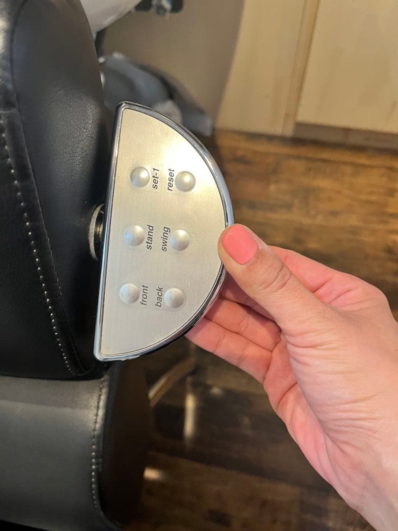 美容室シャンプー椅子　電動リクライング