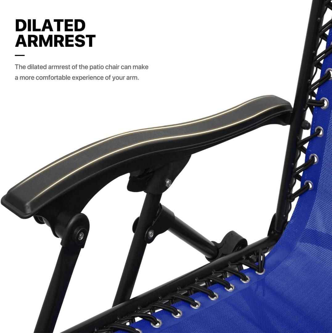 ウォールマート キャノピーリクライニングチェア 無段階調整 屋根＆トレー付 青