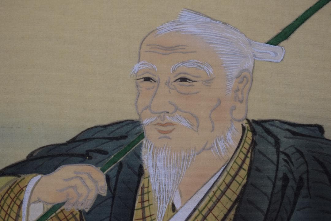 【真作】渡辺孝二/高砂之図/祝事掛/人物図/掛軸☆宝船☆Z-105