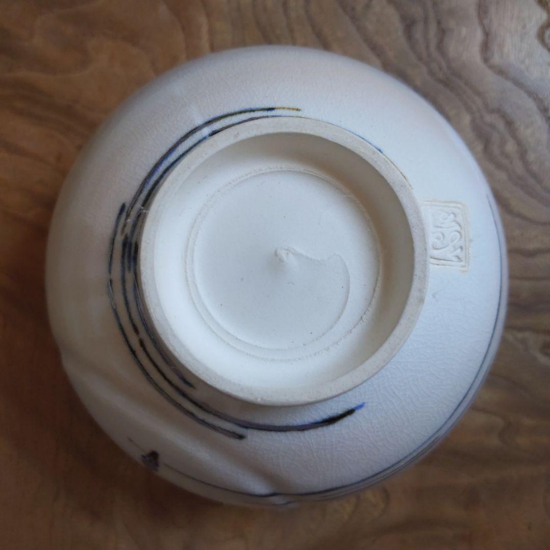 茶道具　抹茶茶碗　釉彩　落雁絵　山川敦司　作　表千家　裏千家　【匿名配送】