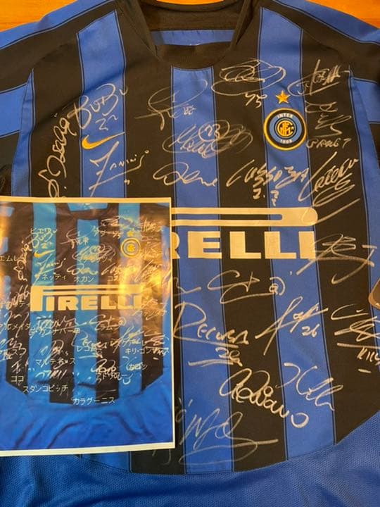 サッカー　インテル03-04シーズン　サインユニホーム