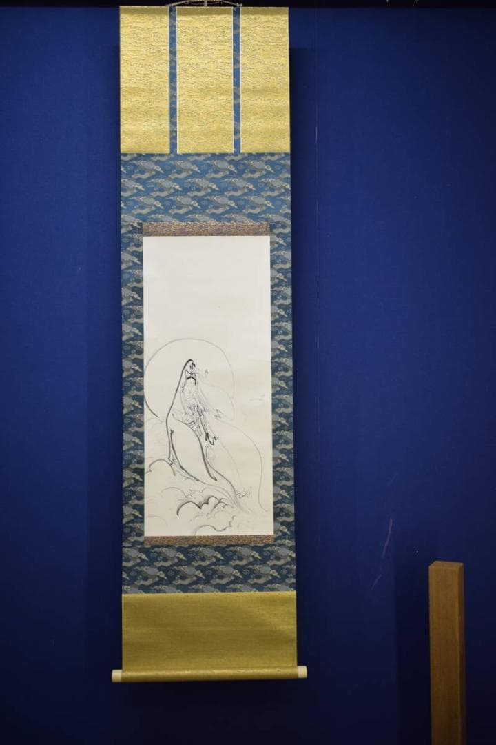 不詳/作者不詳/雲上観音図/人物/布袋屋掛軸HJ-890