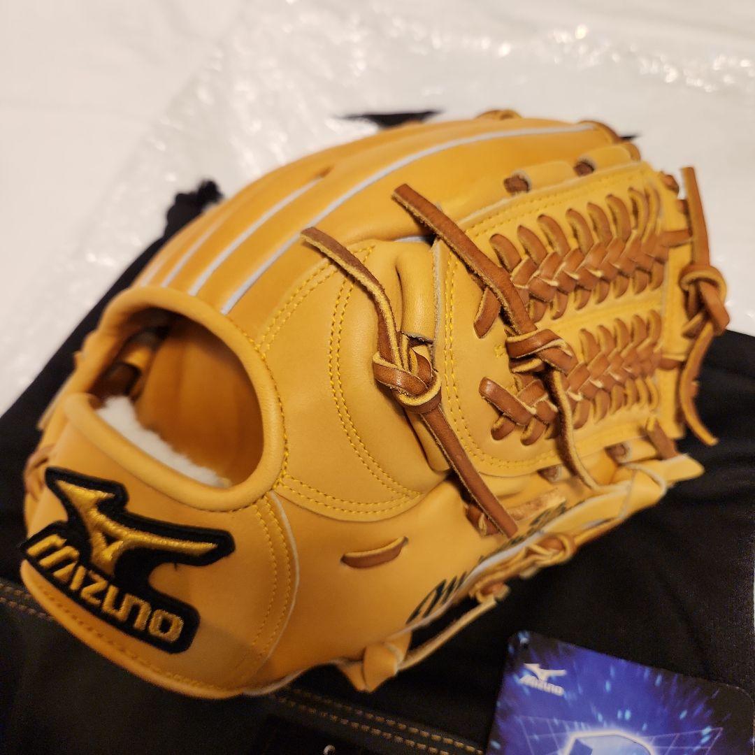 【希少】ミズノプロ　軟式　ノースアメリカンステアハイド　サイズ9　ショートサード