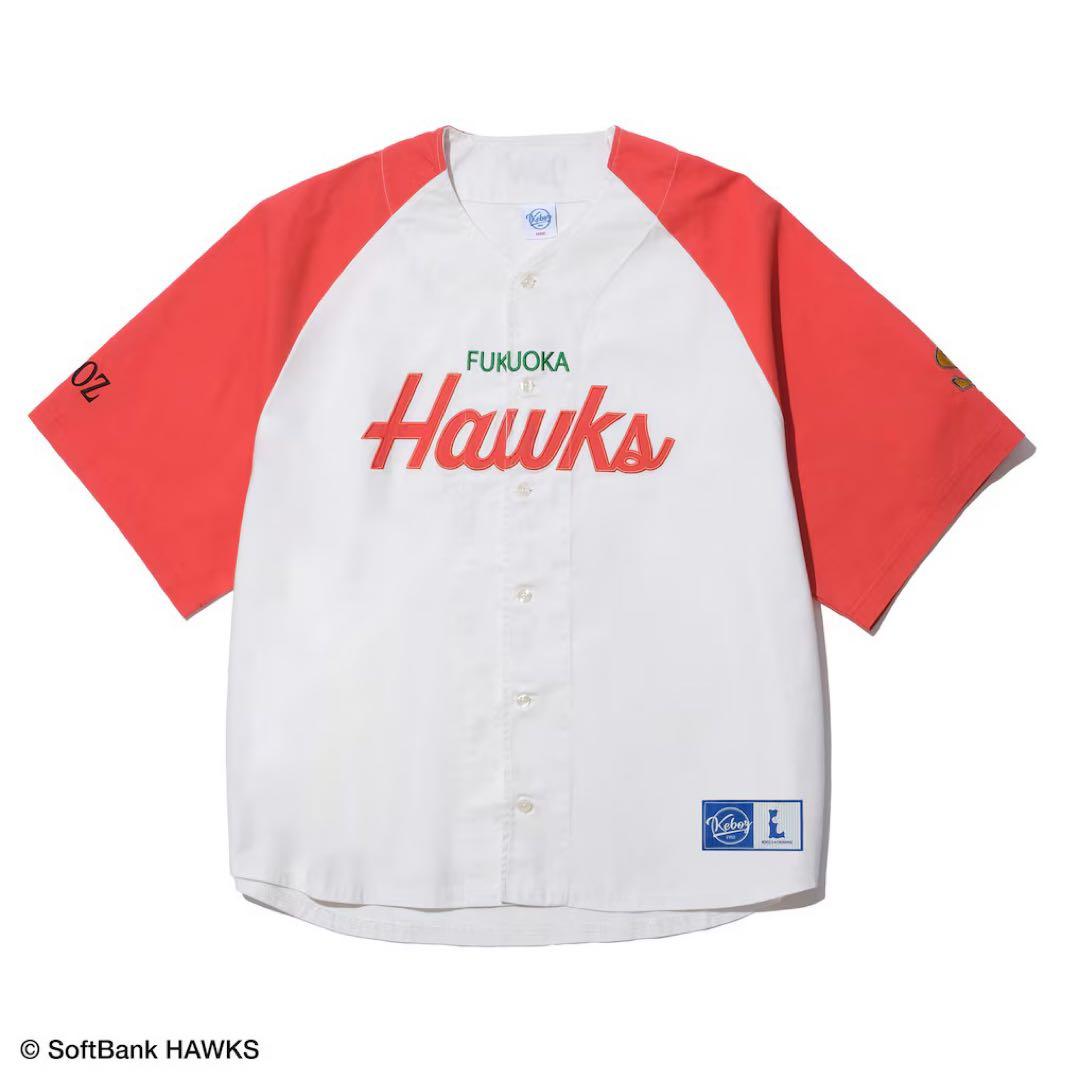 【ＫＥＢＯＺ】　ケボズ　ベースボールシャツ ホークス L