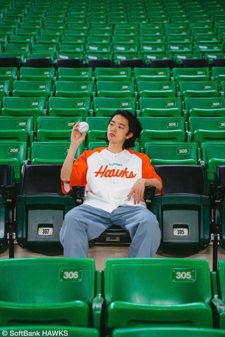 【ＫＥＢＯＺ】　ケボズ　ベースボールシャツ ホークス L