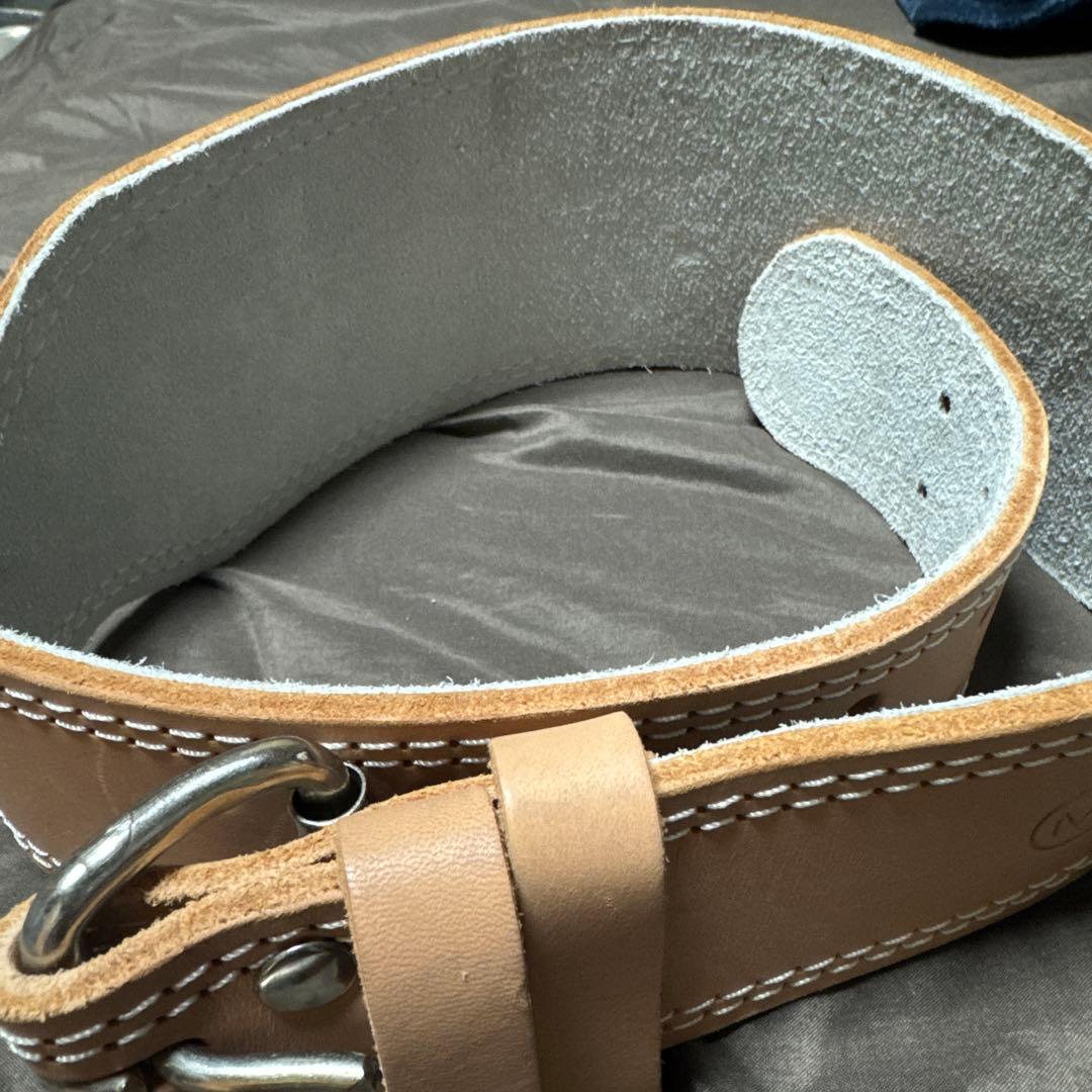 ゴールドジム トレーニング・パワーベルト ベージュ　サイズM