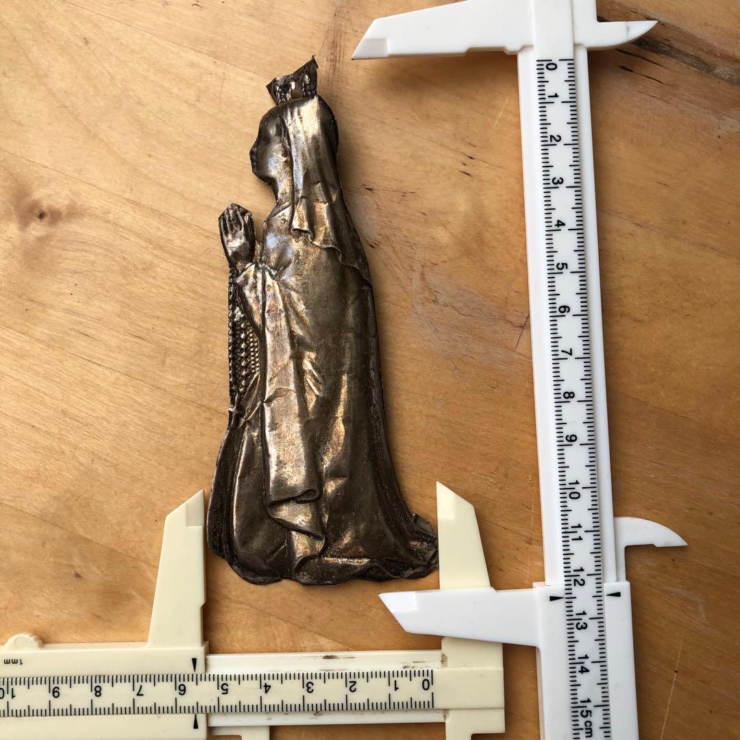 エクスボート　exvoto 純銀　マリア　アンティーク　フランス　ベルギー