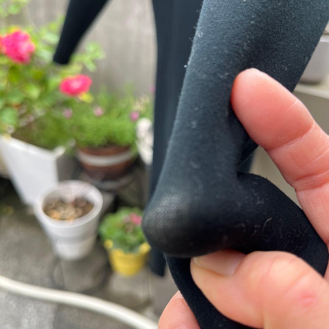 RASH ブラック チェストジップジャージフルスーツ　2.5ミリ裏起毛