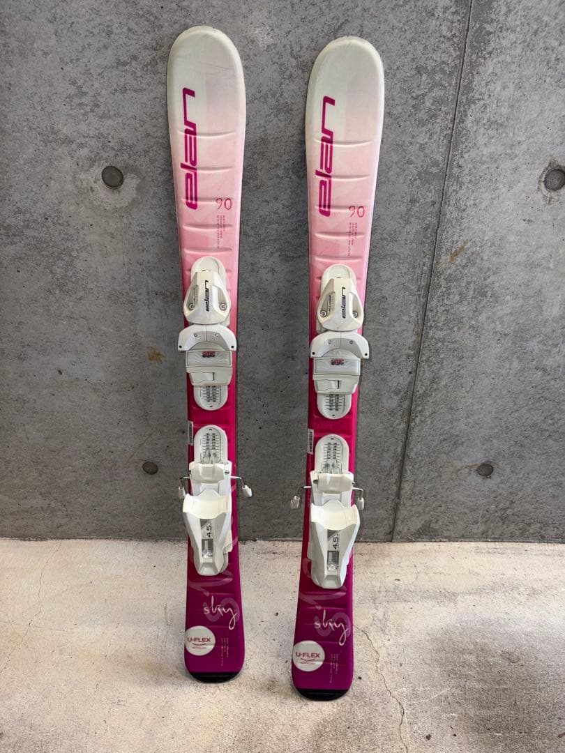 子供　スキー　Elan 90cm ビンディング付き