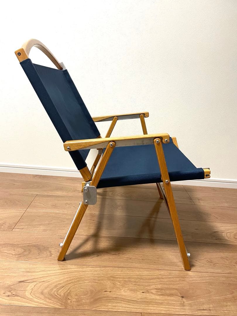 【美品】カーミットチェア　ネイビー　アメリカ製　艶あり　収納袋付き