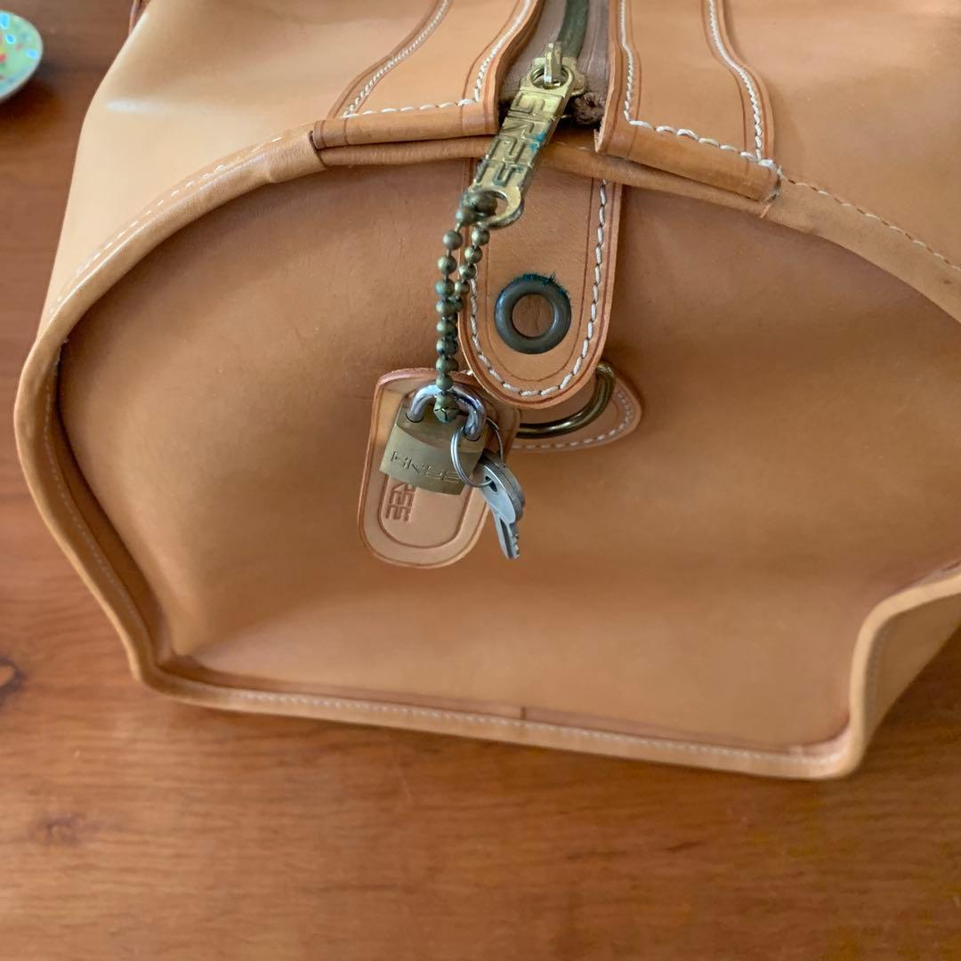 BREE ボストンバッグ ナチュラルレザー