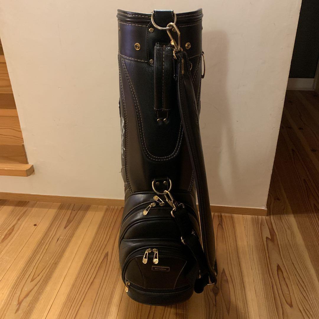 片山プロサイン入り　Black &White sportキャディバック