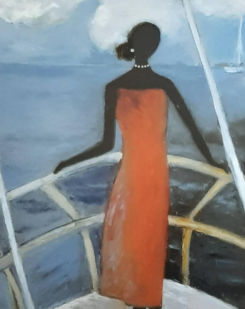 高山彩花、「海」、希少画集の額装画、四季、風景、人気作品