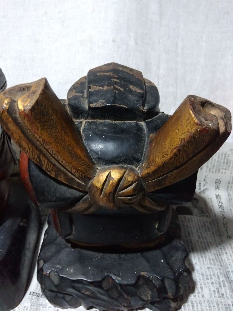 ♪大きな恵比寿大黒　彩色　いたみがあります。