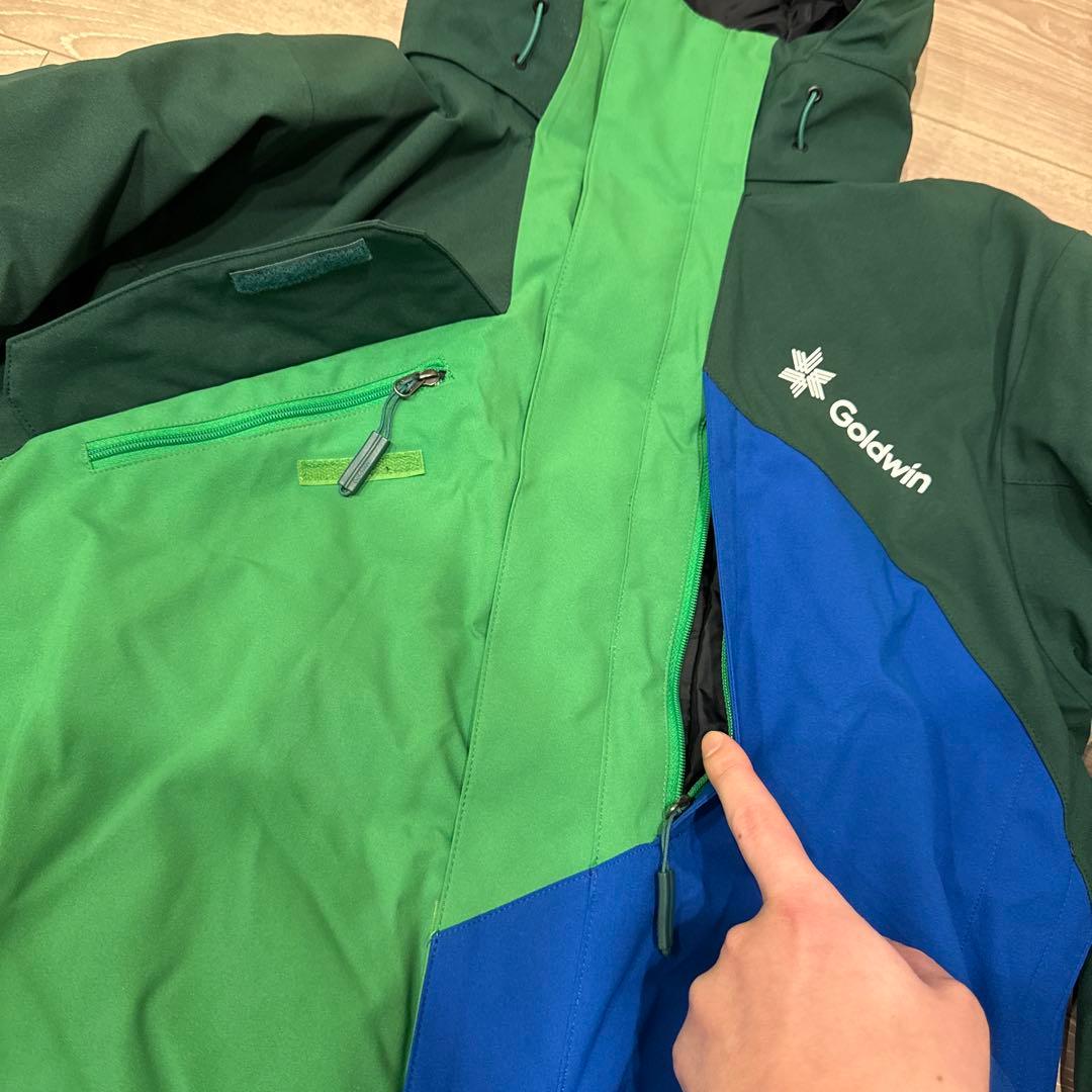 Goldwin スキーウェア上下セット　サイズM (グリーン×ブルー)