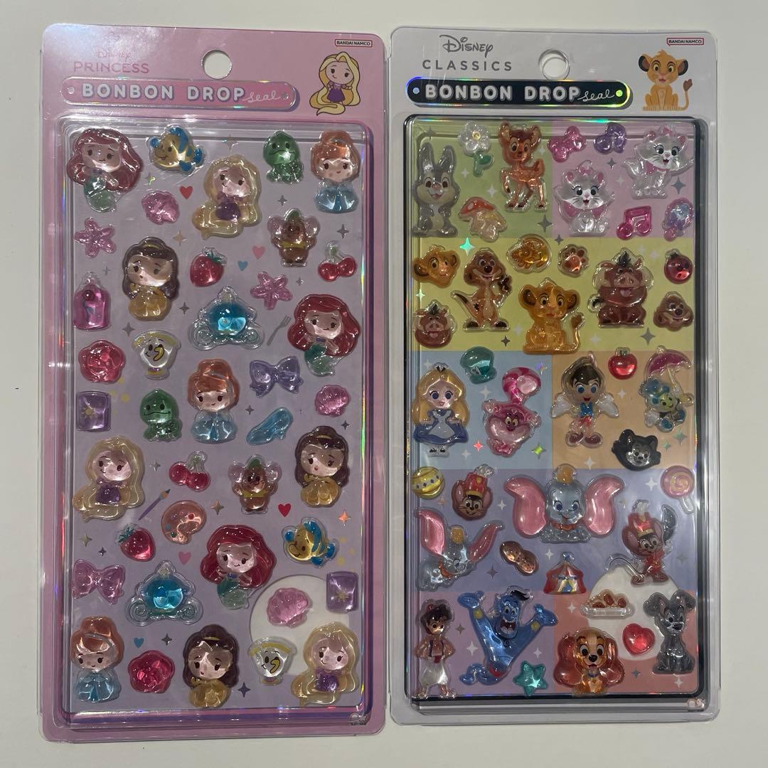 【正規品】ディズニーボンボンドロップシール　クラシック・プリンセス 2枚セット