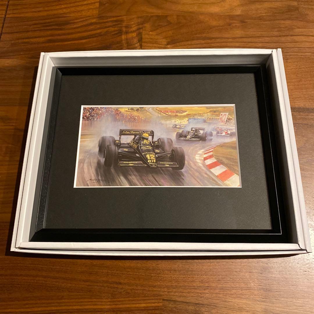 アイルトン・セナ ロータス 97T イラスト 額装品 ／ F1初優勝