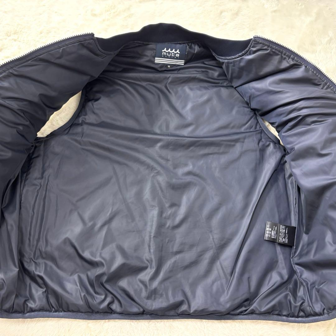 美品 muta MARINE GOLF ノースリーブベスト ネイビーホワイト 6