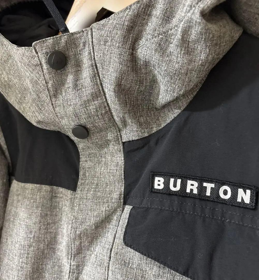 美品　BURTON キッズ　スノーボードジャケット XL グレー/ブラック