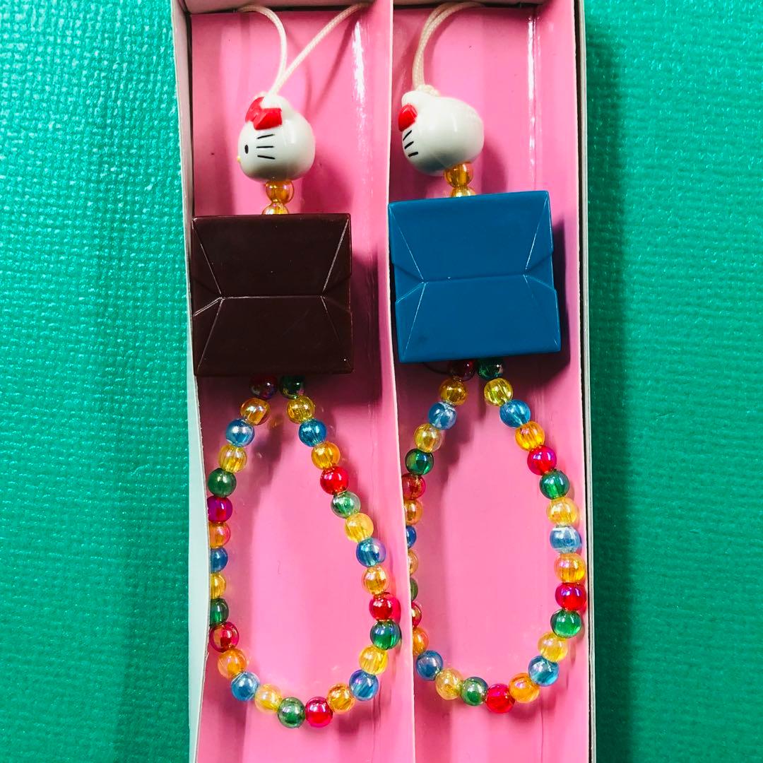 2002年製 激レア★ハローキティ チロルチョコ ストラップ ビーズストラップ