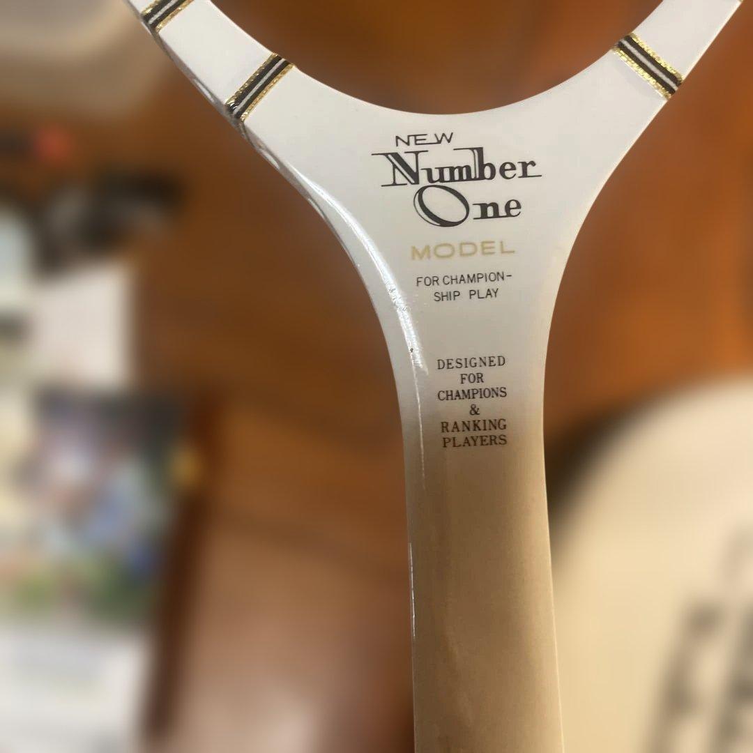 軟式テニスラケットカバー付き　伝統のウッドnewNUMBERONE