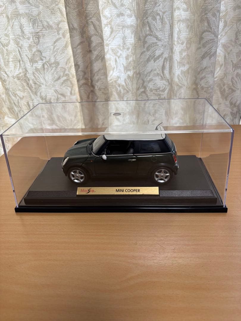 1/18Maisto MINI COOPER 深緑ダークグリーン×白屋根USED