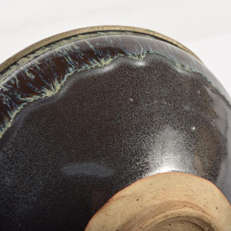 中国　窯変　天目茶碗　時代箱付　N　6511